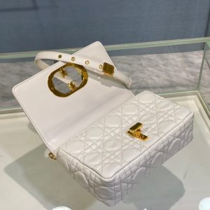 SMALL CARO BAG 20 WHITE CALFSKIN