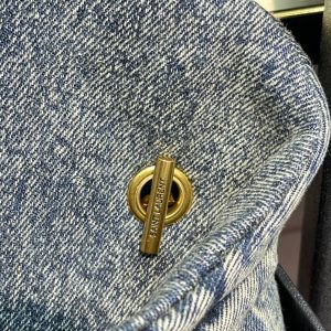 LOULOU PUFFER MINI 23 RODEO BLUE SUEDE DENIM