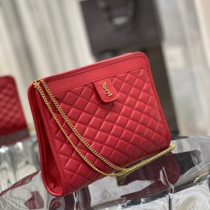 VICTOIRE 25 RED LAMBSKIN GOLD HARDWARE