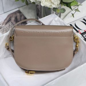 MEDIUM CD BOBBY 22CM DARK BROWN CALFSKIN GOLD HARDWARE