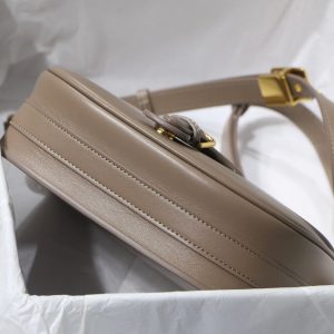 MEDIUM CD BOBBY 22CM DARK BROWN CALFSKIN GOLD HARDWARE