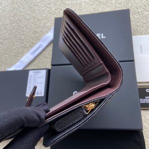 CC A48667 Zip Pocket Wallet Black Caviar GHW 229758