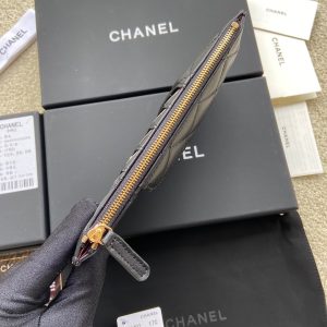 CC Classic Phone Pouch Black Lambskin GHW 229648