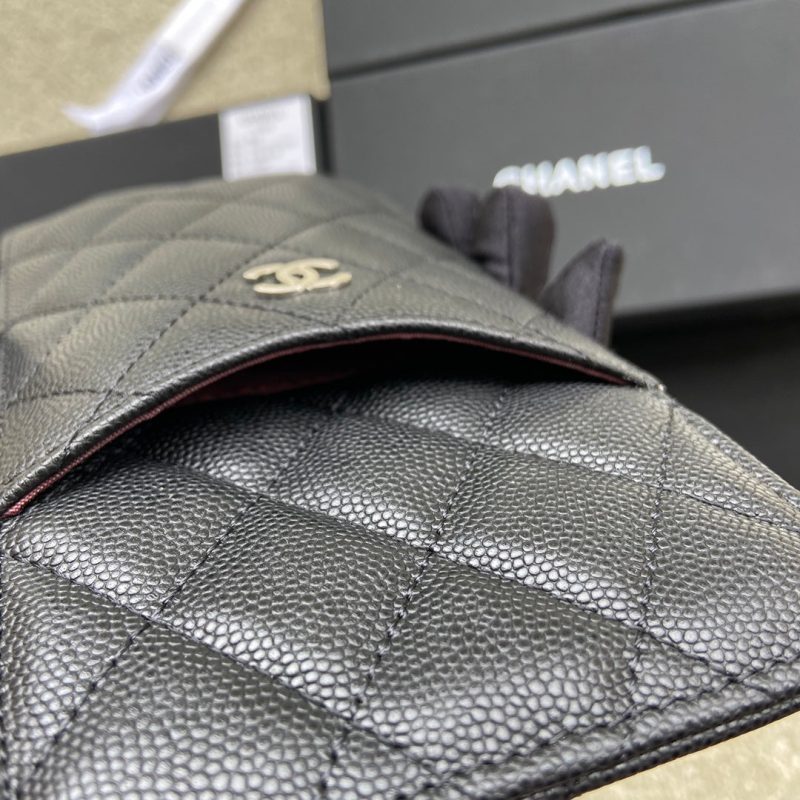 CC Classic Phone Pouch Black Caviar Sliver Steel 229651