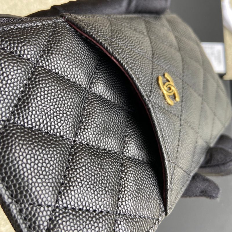 CC Classic Phone Pouch Black Caviar GHW 229654