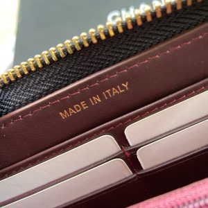 CC A50097 Classic Zipper Wallet Black Lambskin GHW 229662