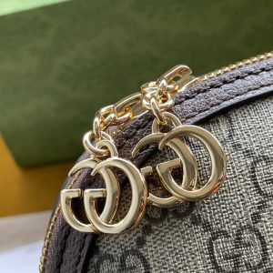 OPHIDIA GG MEDIUM 23 SHOULDER BAG BEIGE AND EBONY SUPREME CANVAS