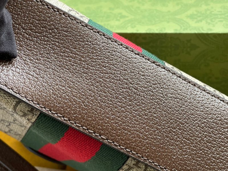 OPHIDIA GG MEDIUM 23 SHOULDER BAG BEIGE AND EBONY SUPREME CANVAS