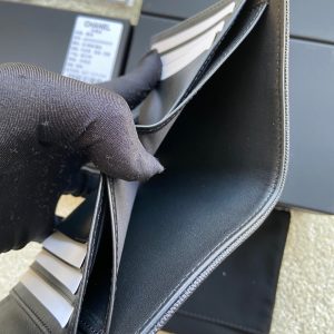 CC Boy Small Flap Wallet Black Caviar GHW 156520