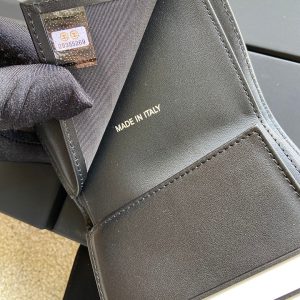 CC Boy Small Flap Wallet Black Caviar Sliver Steel 156528