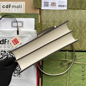 Gucci Ophidia 25cm Bag Ebony White Canvas Leather 239794