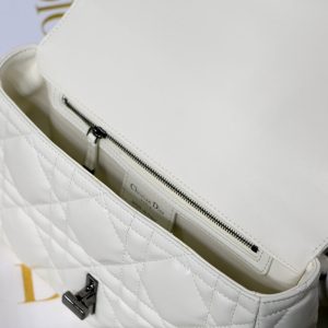 medium caro 25.5 white calfskin black hardware