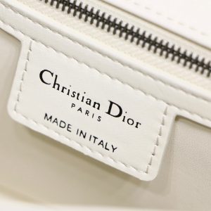 medium caro 25.5 white calfskin black hardware