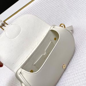 MINI BOBBY EAST-WEST 20 BAG IN WHITE CALFSKIN