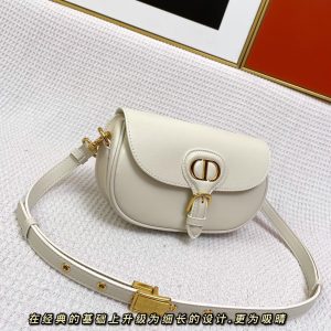 MINI BOBBY EAST-WEST 20 BAG IN WHITE CALFSKIN