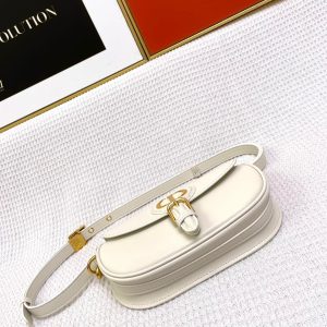 MINI BOBBY EAST-WEST 20 BAG IN WHITE CALFSKIN