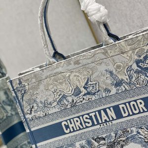 Large CD Book Tote 42cm Gradient Blue Tiger