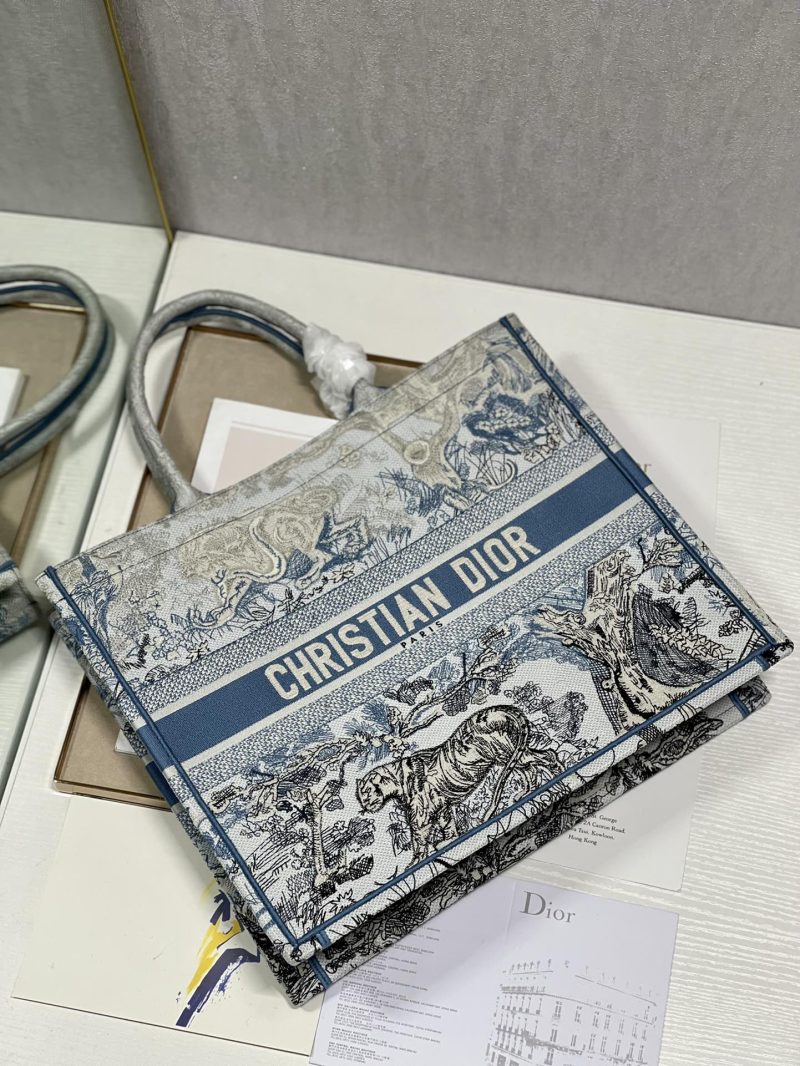 Large CD Book Tote 42cm Gradient Blue Tiger