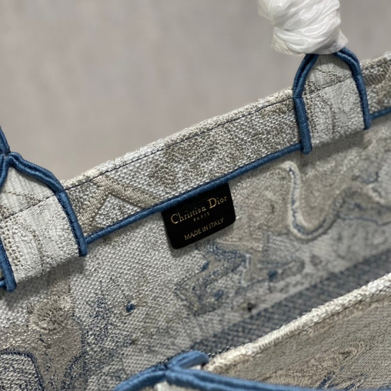 Large CD Book Tote 42cm Gradient Blue Tiger