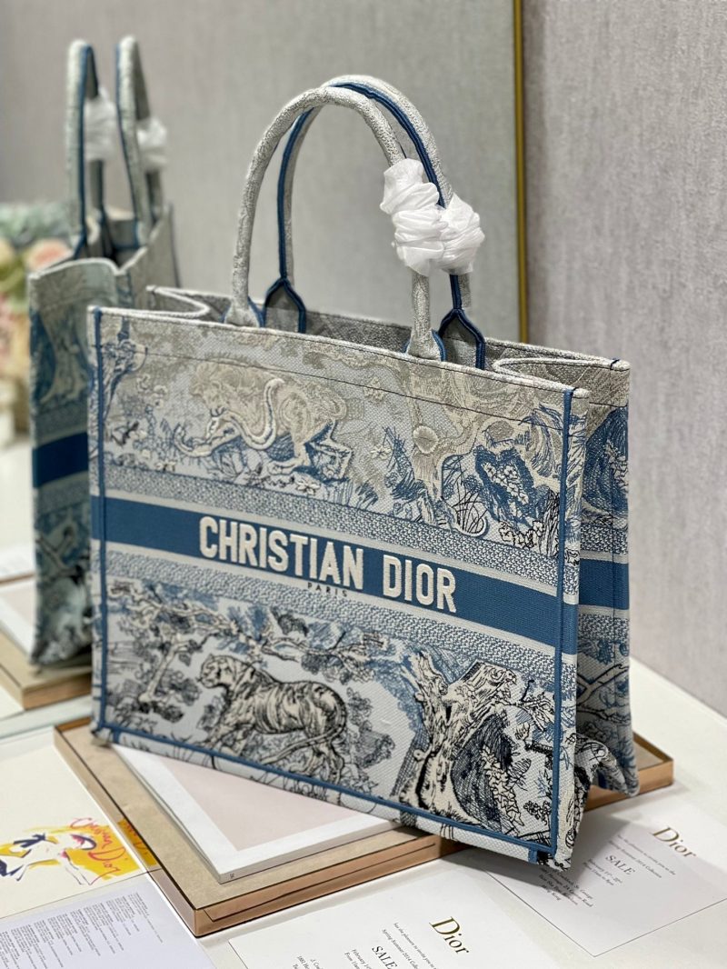 Large CD Book Tote 42cm Gradient Blue Tiger