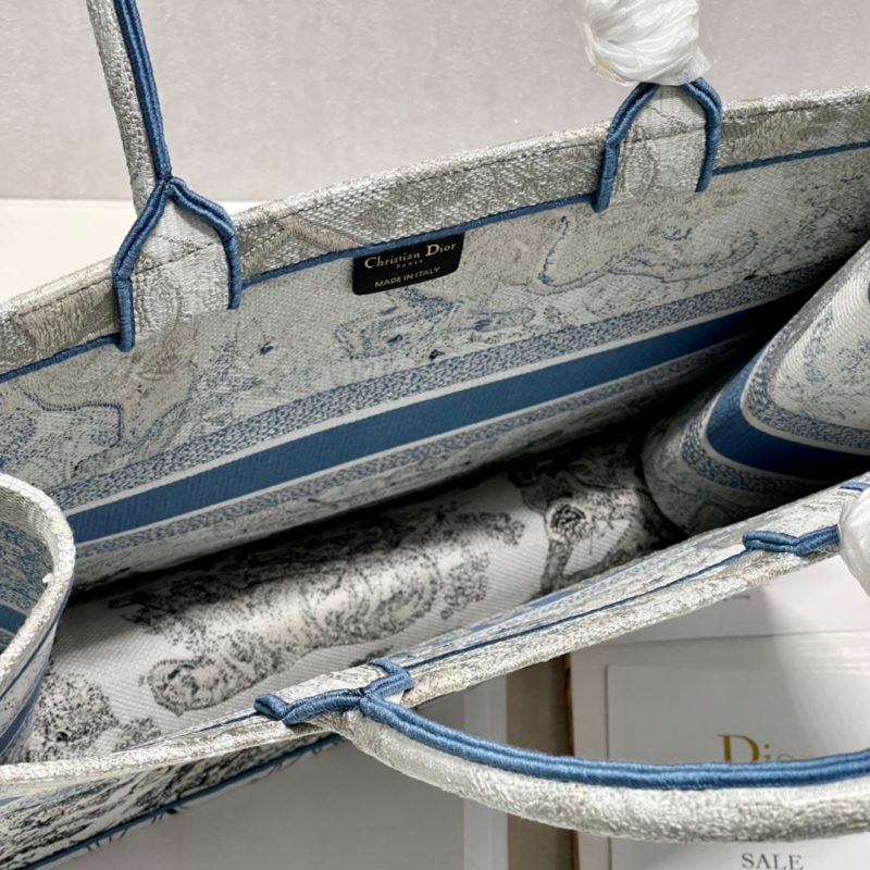 Large CD Book Tote 42cm Gradient Blue Tiger