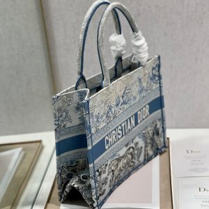 Medium CD Book Tote 36cm Gradient Blue Tiger