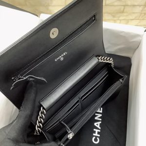 cc leboy woc 19cm black quilted lambskin silver hardware