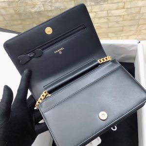 cc leboy woc 19cm black quilted caviar gold hardware