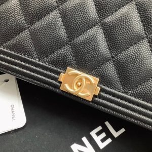 cc leboy woc 19cm black quilted caviar gold hardware