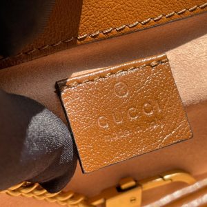 GG MARMONT MINI 16 BAG IN CINNAMON BROWN CALFSKIN