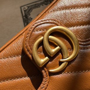GG MARMONT MINI 16 BAG IN CINNAMON BROWN CALFSKIN