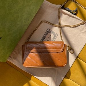 GG MARMONT MINI 16 BAG IN CINNAMON BROWN CALFSKIN