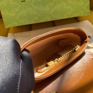 GG MARMONT MINI 16 BAG IN CINNAMON BROWN CALFSKIN