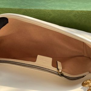 GG MARMONT MATELASSÉ LARGE 26 BAG WHITE CALFSKIN