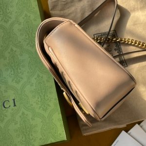 GG MARMONT MATELASSÉ LARGE 26 BAG BEIGE CALFSKIN