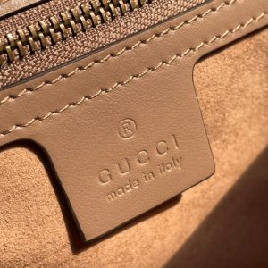 GG MARMONT MATELASSÉ LARGE 26 BAG BEIGE CALFSKIN