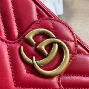 GG MARMONT MINI 16 BAG IN RED PINK CALFSKIN