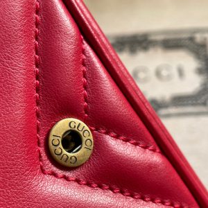 GG MARMONT MINI 16 BAG IN RED PINK CALFSKIN