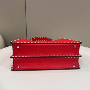 PEEKABOO ISEEU 33 IN RED GRAINED CALFSKIN SILVER HARDWARE