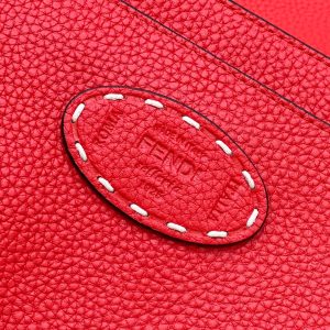 PEEKABOO ISEEU 33 IN RED GRAINED CALFSKIN SILVER HARDWARE