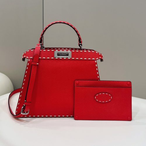 20220116_i1642317312_9248_0_jpg PEEKABOO ISEEU 33 IN RED GRAINED CALFSKIN SILVER HARDWARE