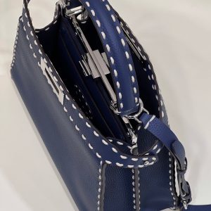 20220116_i1642317483_9452_8_jpg PEEKABOO ISEEU 33 IN NAVY BLUE GRAINED CALFSKIN SILVER HARDWARE