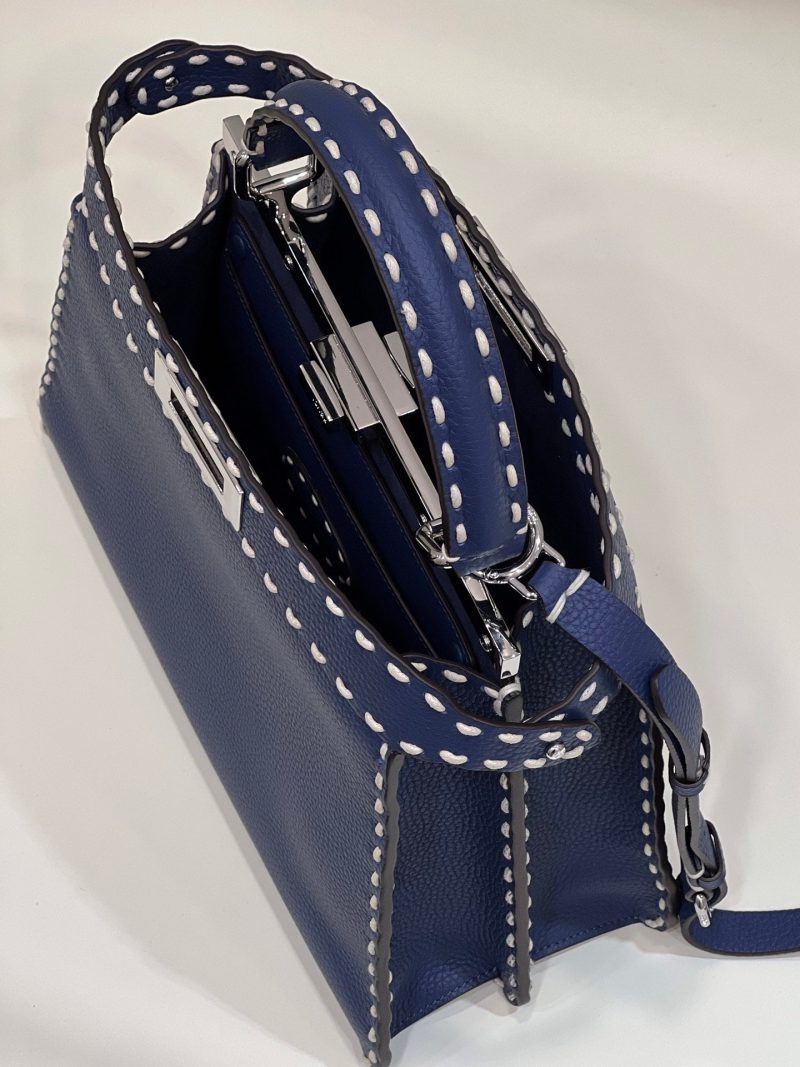 20220116_i1642317483_9452_8_jpg PEEKABOO ISEEU 33 IN NAVY BLUE GRAINED CALFSKIN SILVER HARDWARE