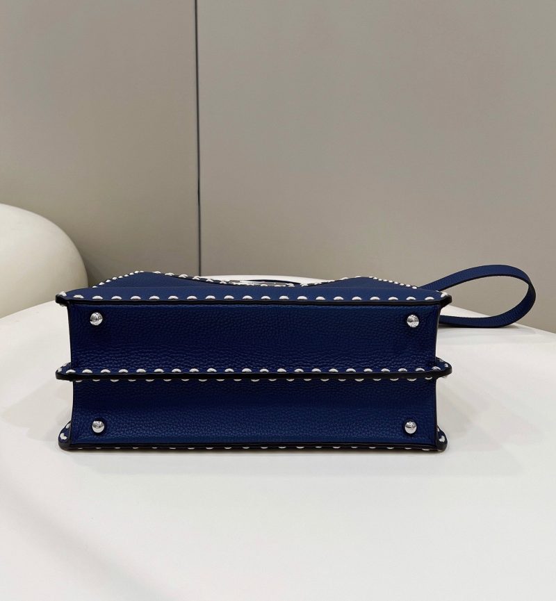 20220116_i1642317483_9917_2_jpg PEEKABOO ISEEU 33 IN NAVY BLUE GRAINED CALFSKIN SILVER HARDWARE