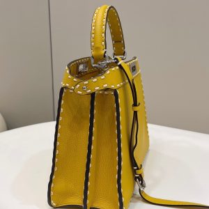 PEEKABOO ISEEU 33 IN YELLOW GRAINED CALFSKIN SILVER HARDWARE