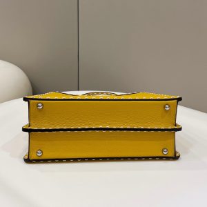 PEEKABOO ISEEU 33 IN YELLOW GRAINED CALFSKIN SILVER HARDWARE