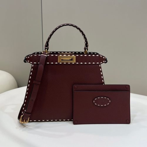 20220116_i1642318239_1103_0_jpg PEEKABOO ISEEU 33 IN SANGRIA RED GRAINED CALFSKIN GOLD HARDWARE