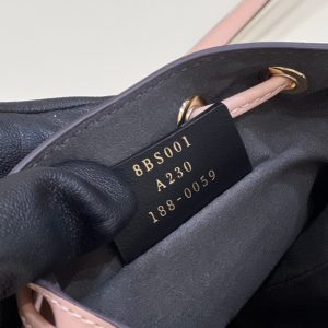 MON TRESOR MINI 18 BAG IN PEACHY PINK CALFSKIN FF WITH GOLD HARDWARE