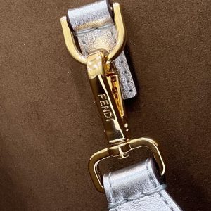 SHINE LARGE 35 TOTE IN SILVER CALFSKIN