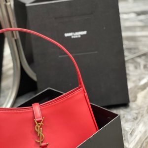 LE 5 A 7 23 RED LAMBSKIN GOLD HARDWARE